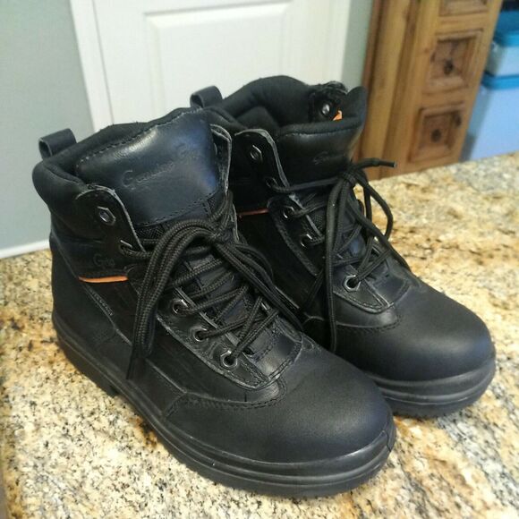 GENUINE GRIP 7800 Size 7W Women's Motorcycle / Leather Work Boot Steel Toe Black - Picture 2 of 12